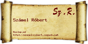Számel Róbert névjegykártya