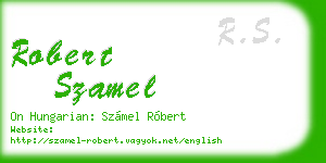 robert szamel business card